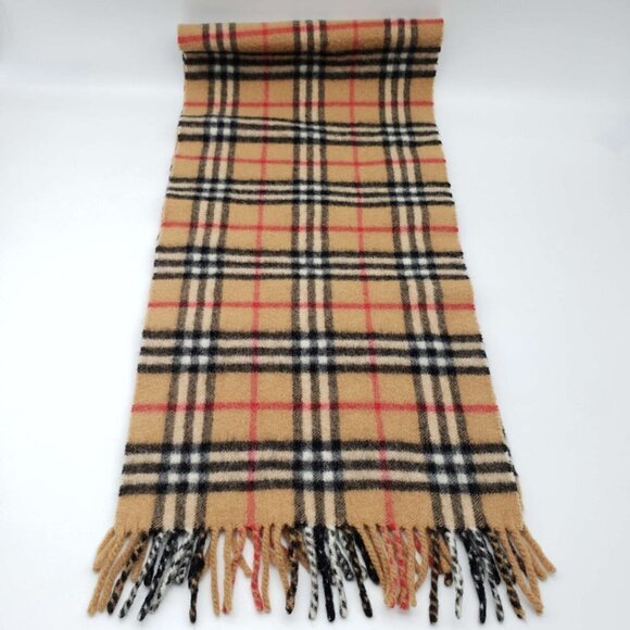 100% Authentic Burberry Classic Scarf Cashmere and Wool - Picture 4 of 7